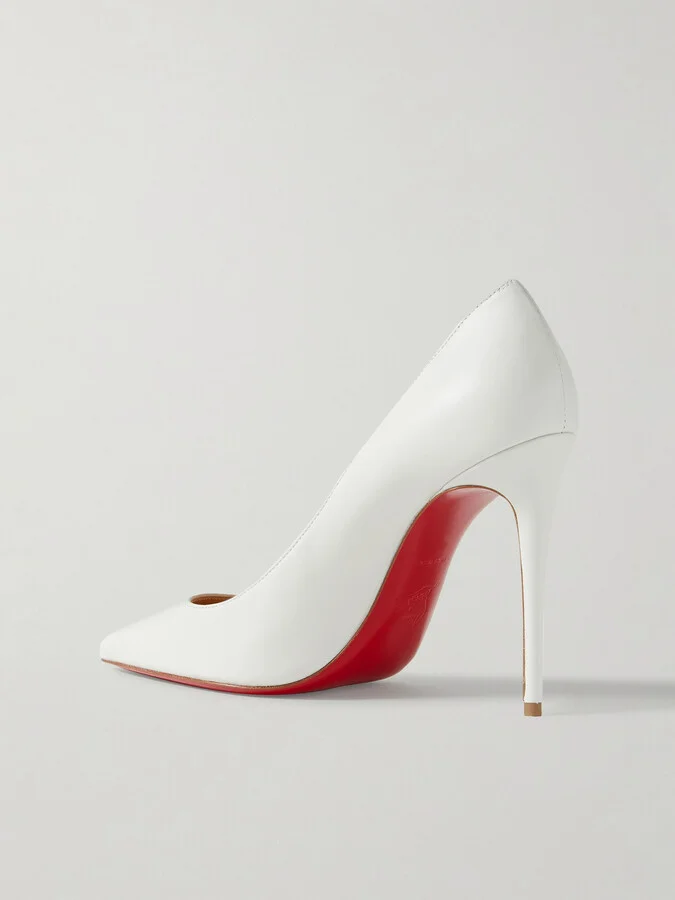 Christian Louboutin - Kate 100 Leather Pumps - White - Image 3