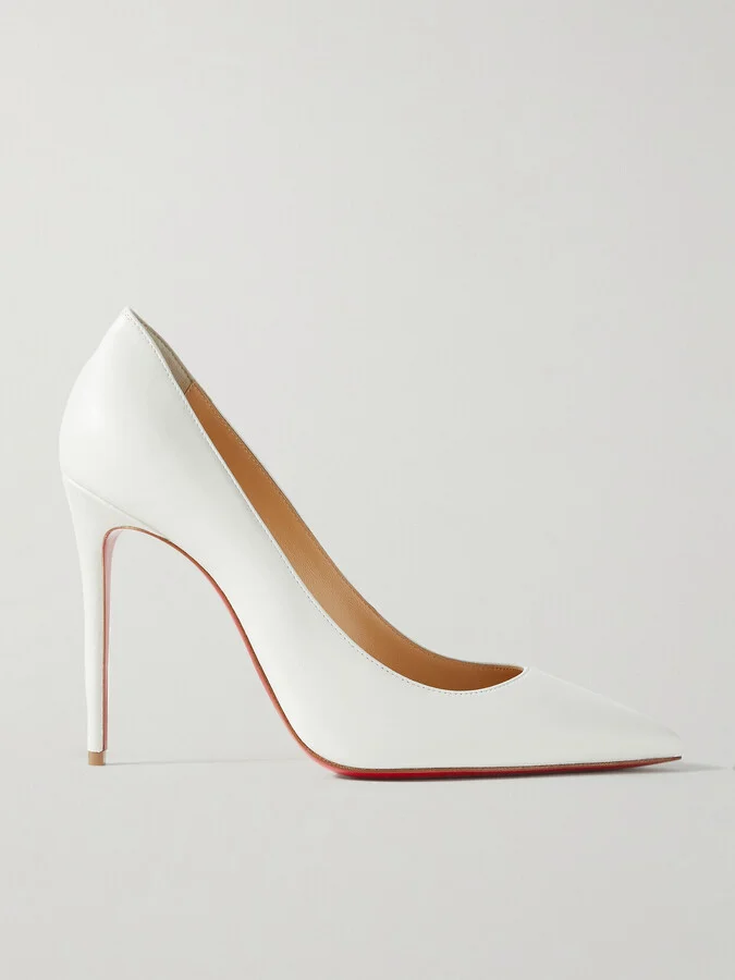 Christian Louboutin - Kate 100 Leather Pumps - White