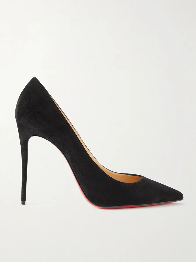 Christian Louboutin - Kate 100 Suede Pumps - Black