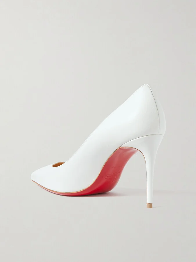Christian Louboutin - Kate 85 Leather Pumps - White - Image 3