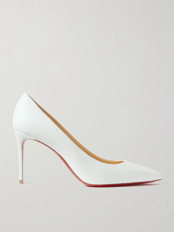 Christian Louboutin - Kate 85 Leather Pumps - White