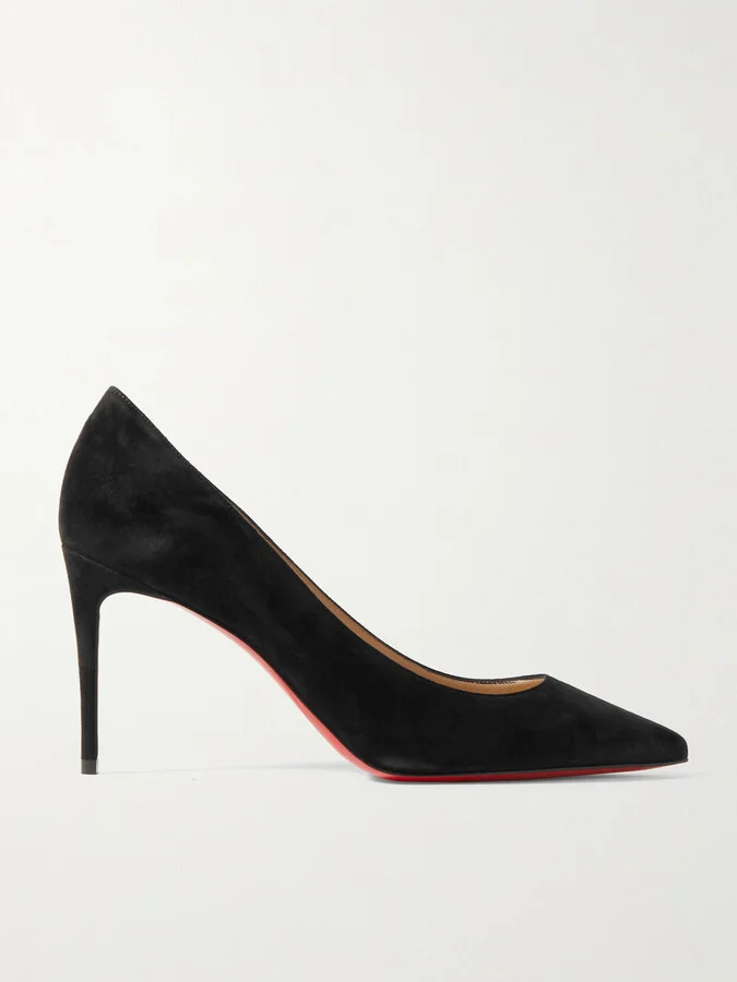 Christian Louboutin - Kate 85 Suede Pumps - Black