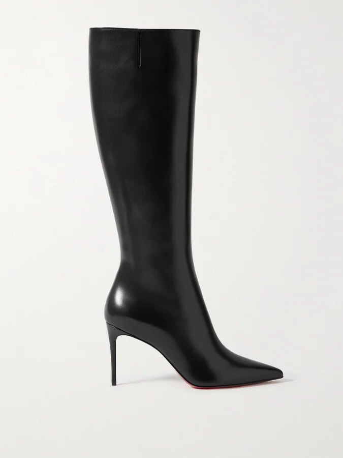 Christian Louboutin - Kate Botta 85 Leather Knee Boots - Black