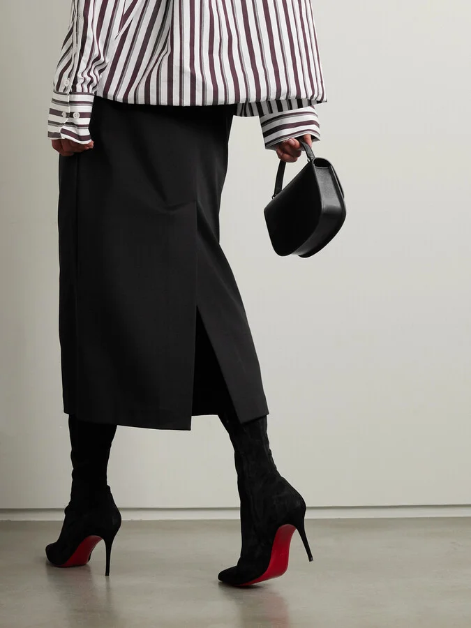 Christian Louboutin - Kate Botta 85 Suede Over-the-knee Boots - Black - Image 2