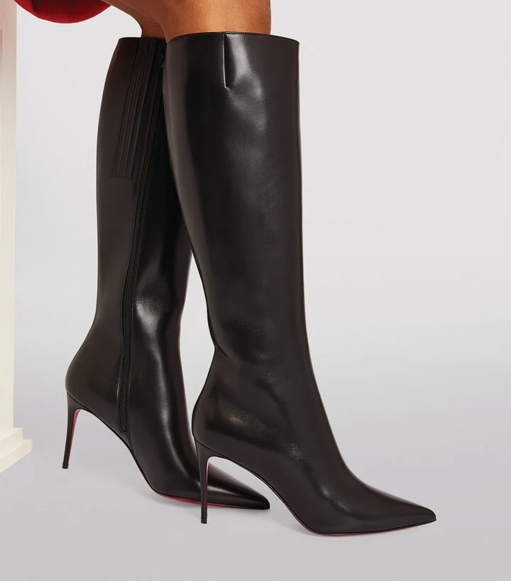 Christian Louboutin Kate Botta Nappa Leather Boots 85 - Image 4