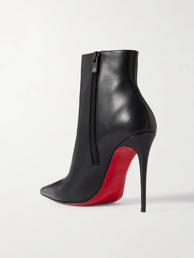 Christian Louboutin - Kate Max 100 Leather Ankle Boots - Black - Image 3