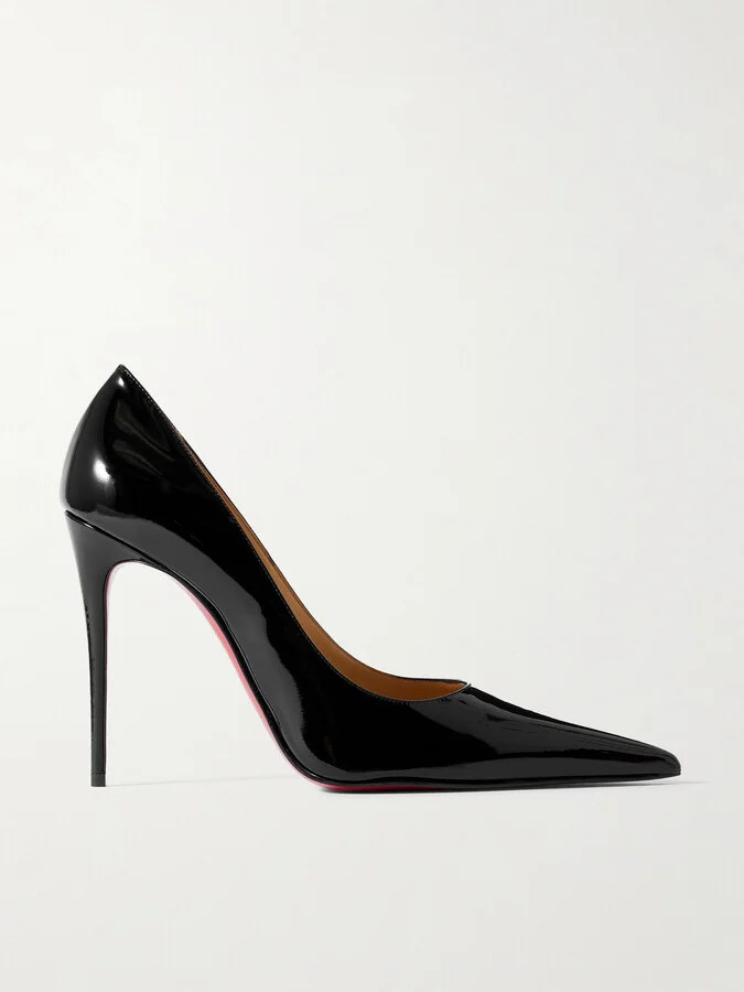 Christian Louboutin - Kate Max 100 Patent-leather Pumps - Black