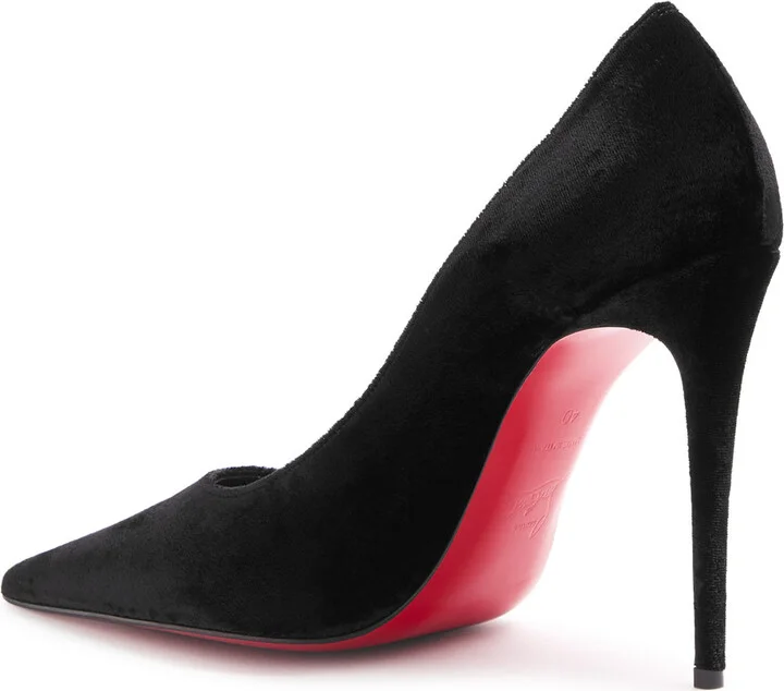 Christian Louboutin Kate Max 100 Velour Pumps - Image 2