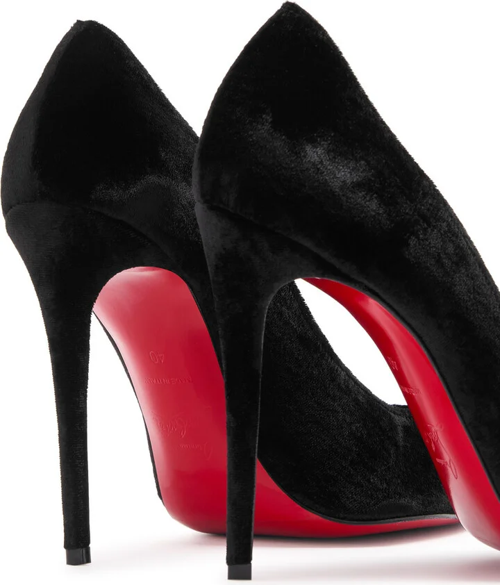 Christian Louboutin Kate Max 100 Velour Pumps - Image 4