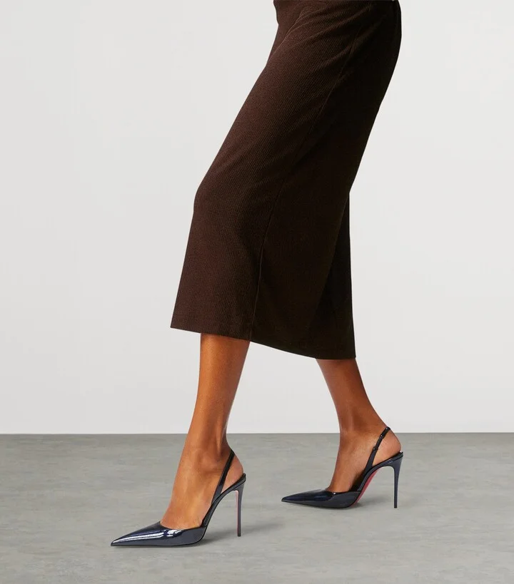 Christian Louboutin Kate Max Sling Patent Leather Pumps 100 - Image 2