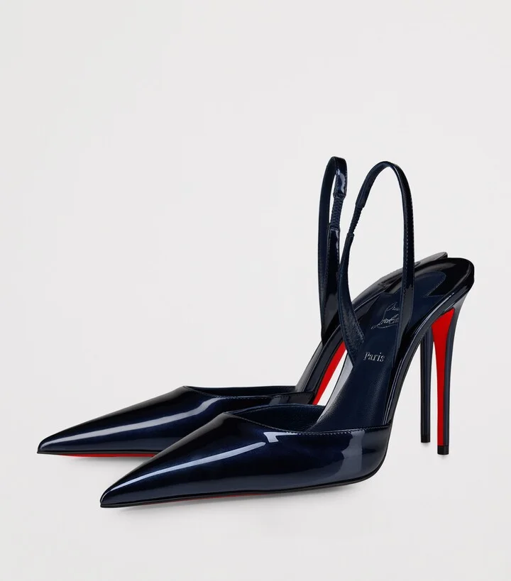 Christian Louboutin Kate Max Sling Patent Leather Pumps 100 - Image 3