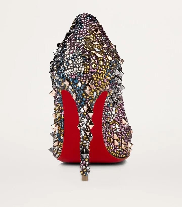 Christian Louboutin Kate Max Strass Eternity Suede Pumps 100 - Image 5