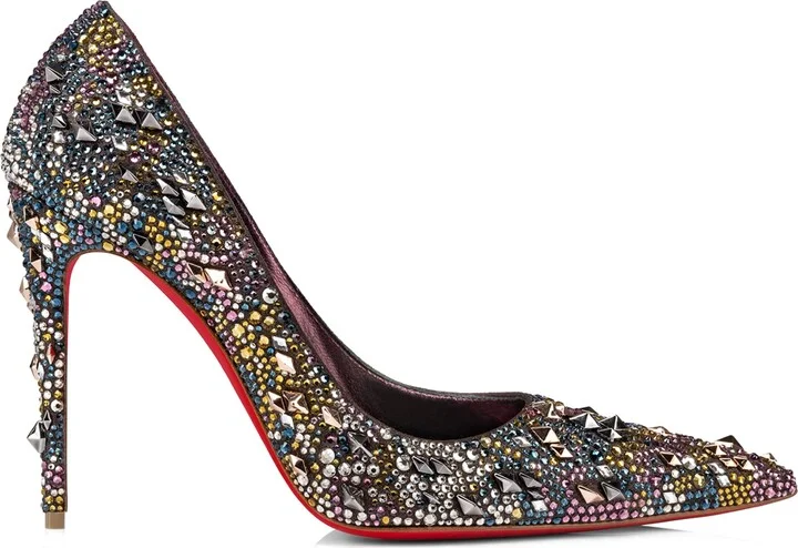 Christian Louboutin Kate Max Strass Eternity Suede Pumps 100