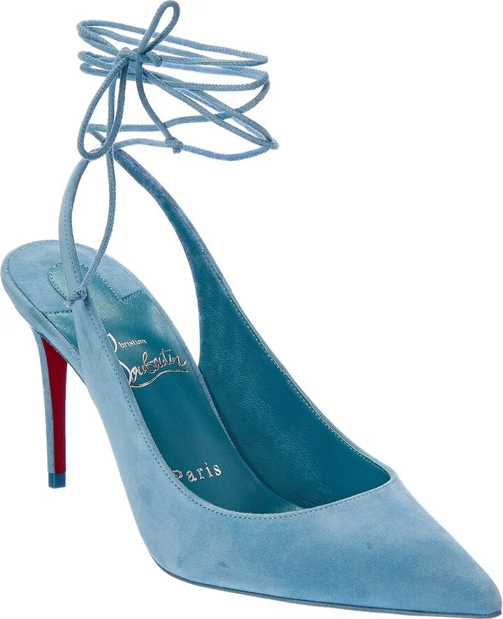 Christian Louboutin Lace-Up Kate 85 Suede Pump