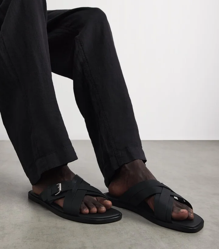 Christian Louboutin Leather Emircross Sandals - Image 2