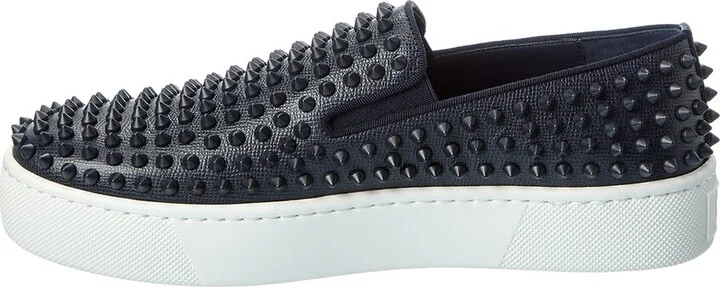 Christian Louboutin Leather Slip-On Sneaker - Image 2