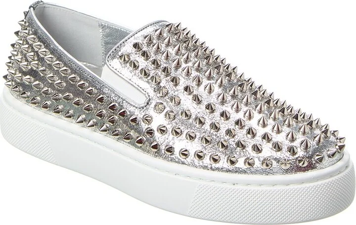 Christian Louboutin Leather Slip-On Sneaker
