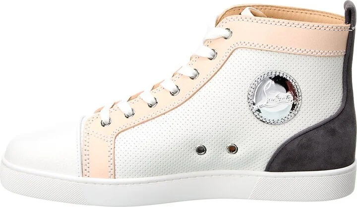Christian Louboutin Leather & Suede High-Top Sneaker - Image 2