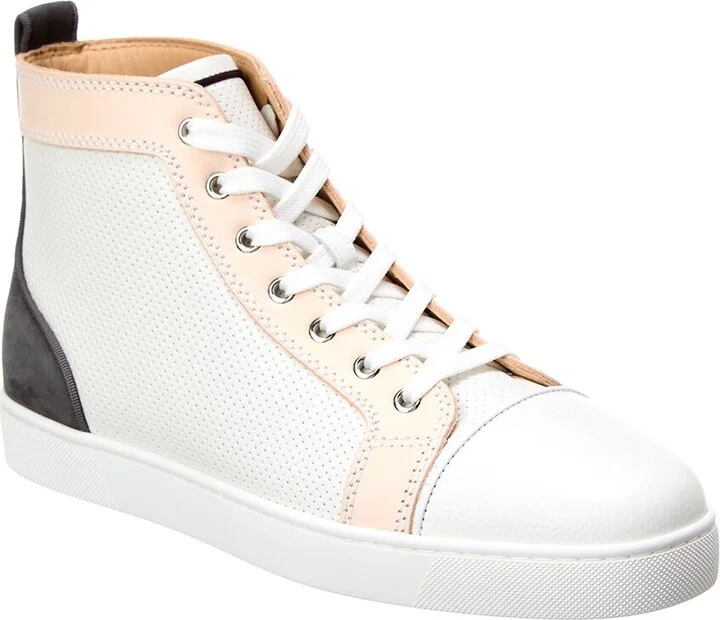 Christian Louboutin Leather & Suede High-Top Sneaker