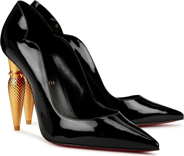 Christian Louboutin Lipchick 100 Patent Leather Pumps - Image 2