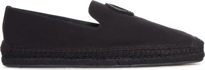 Christian Louboutin Logo Patch Slip-On Espadrilles