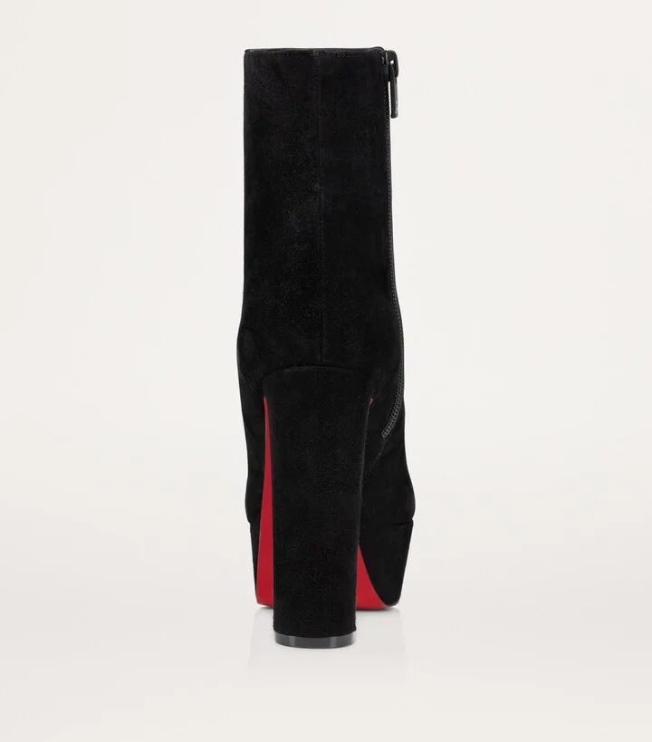 Christian Louboutin Loo Booty Suede Platform Boots 130 - Image 2