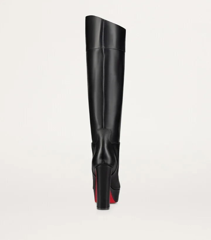 Christian Louboutin Loo Botta Alta Leather Knee-High Boots 130 - Image 4