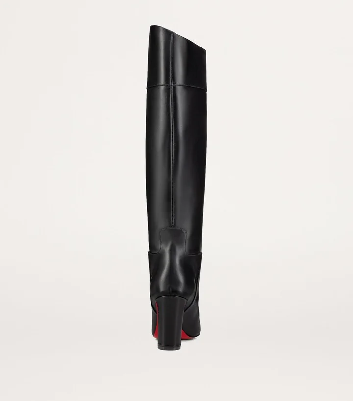 Christian Louboutin Loo Botta Leather Knee-High Boots 85 - Image 3