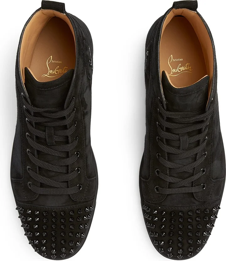 Christian Louboutin Lou Spikes Suede Sneakers - Image 3