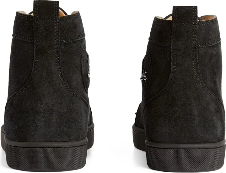 Christian Louboutin Lou Spikes Suede Sneakers - Image 4