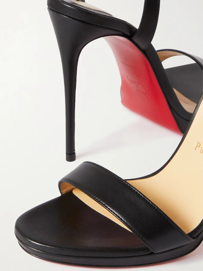 Christian Louboutin - Loubi Queen 120 Leather Sandals - Black - Image 4
