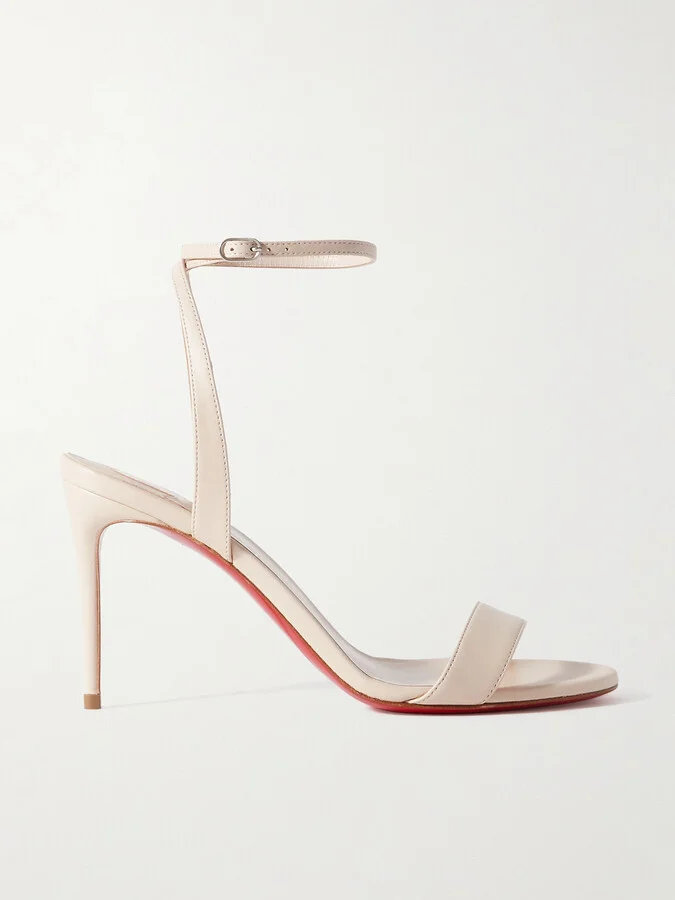 Christian Louboutin - Loubigirl 85 Leather Sandals - Neutrals