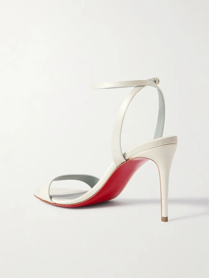 Christian Louboutin - Loubigirl 85 Satin Sandals - Off-white - Image 3