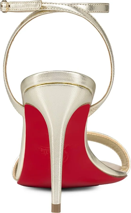 Christian Louboutin Loubigirl Metallic Leather Sandals 85 - Image 4