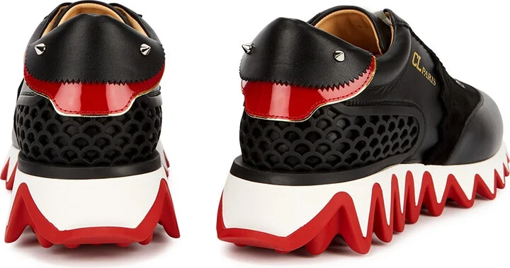 Christian Louboutin Loubishark Donna Black Leather Sneakers - Image 3