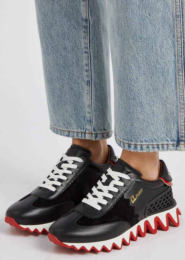 Christian Louboutin Loubishark Donna Black Leather Sneakers - Image 5