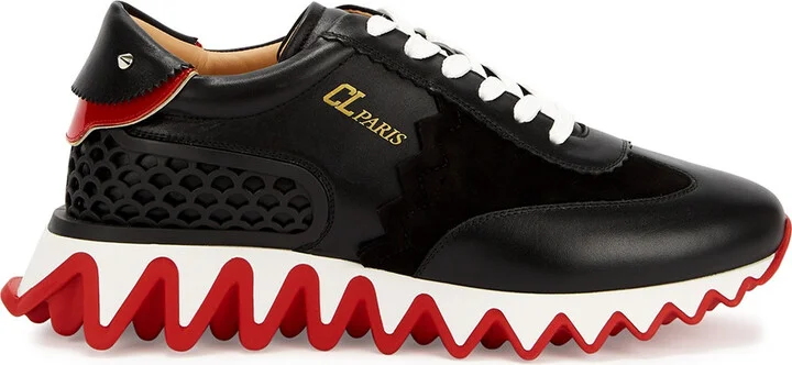 Christian Louboutin Loubishark Donna Black Leather Sneakers