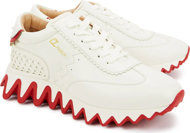 Christian Louboutin Loubishark Donna White Leather Sneakers - Image 2