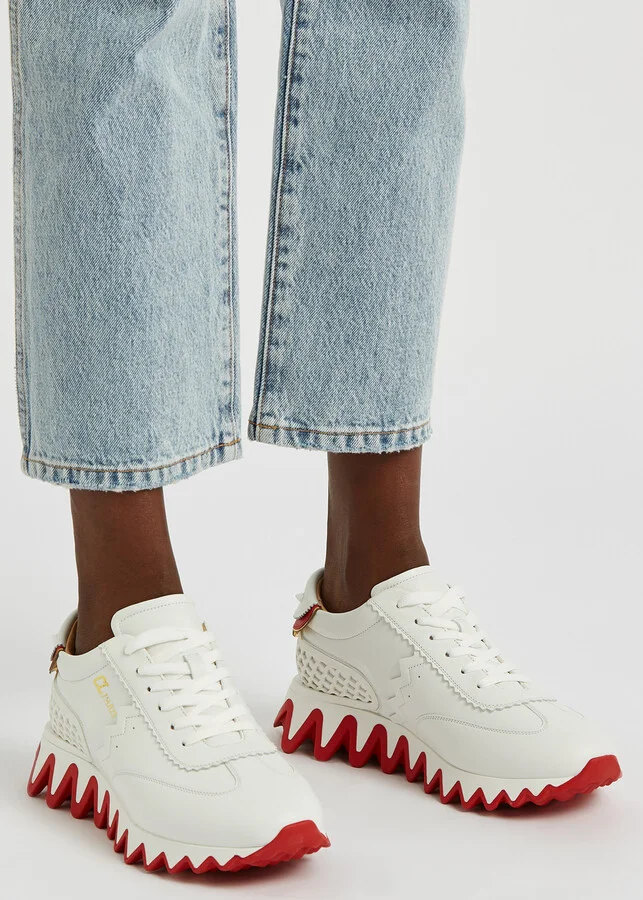 Christian Louboutin Loubishark Donna White Leather Sneakers - Image 5
