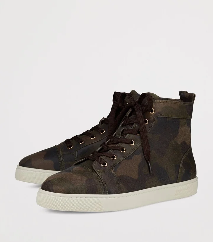 Christian Louboutin Louis Camouflage High-Top Sneakers - Image 2