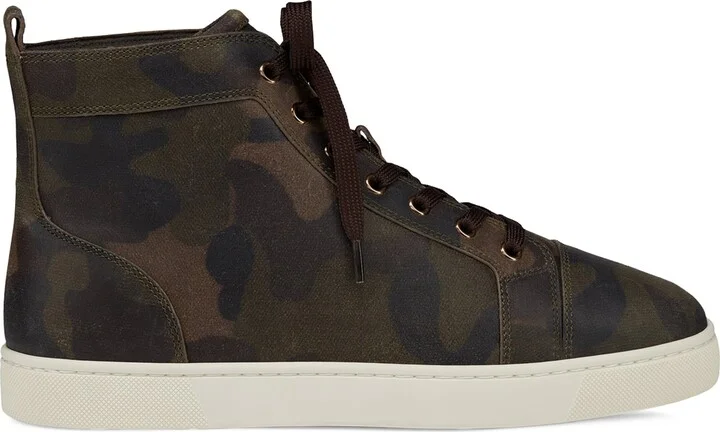 Christian Louboutin Louis Camouflage High-Top Sneakers