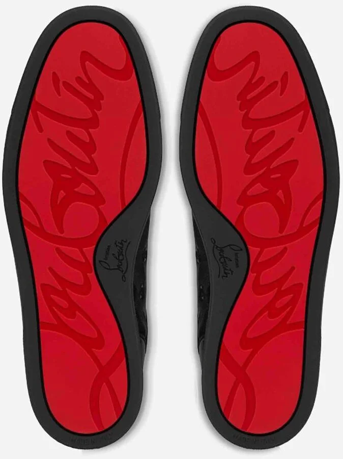 Christian Louboutin Louis Jacquard Leather Sneakers - Image 3