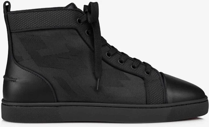 Christian Louboutin Louis Jacquard Leather Sneakers