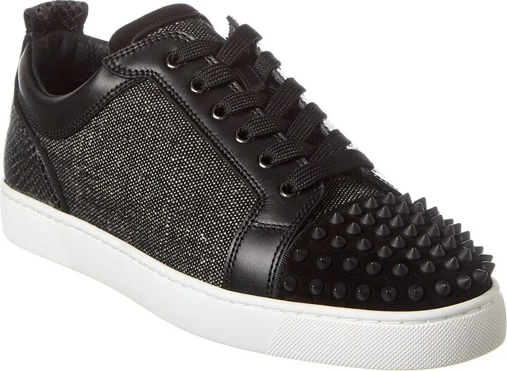 Christian Louboutin Louis Junior Orlato Linen & Leather Sneaker