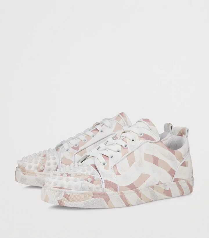 Christian Louboutin Louis Junior Spikes Canvas Sneakers - Image 2