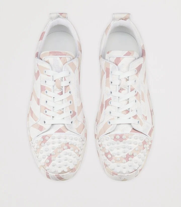 Christian Louboutin Louis Junior Spikes Canvas Sneakers - Image 4