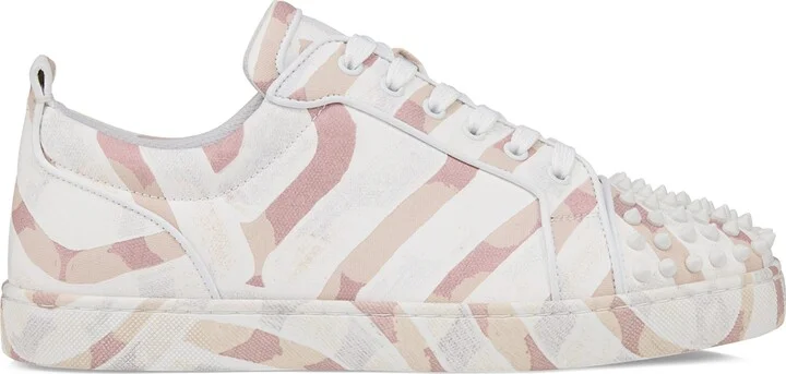 Christian Louboutin Louis Junior Spikes Canvas Sneakers