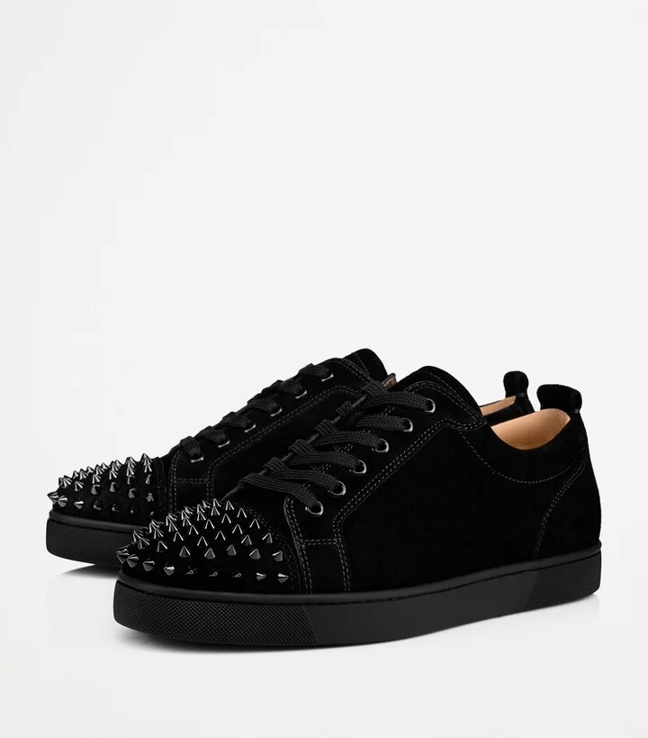 Christian Louboutin Louis Junior Spikes Leather Sneakers - Image 2