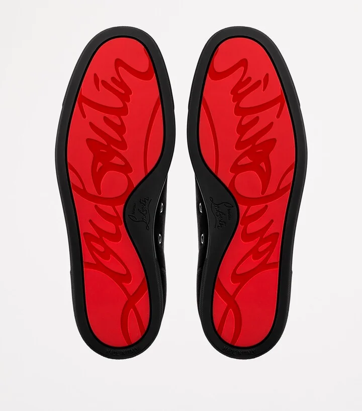 Christian Louboutin Louis Junior Spikes Leather Sneakers - Image 4