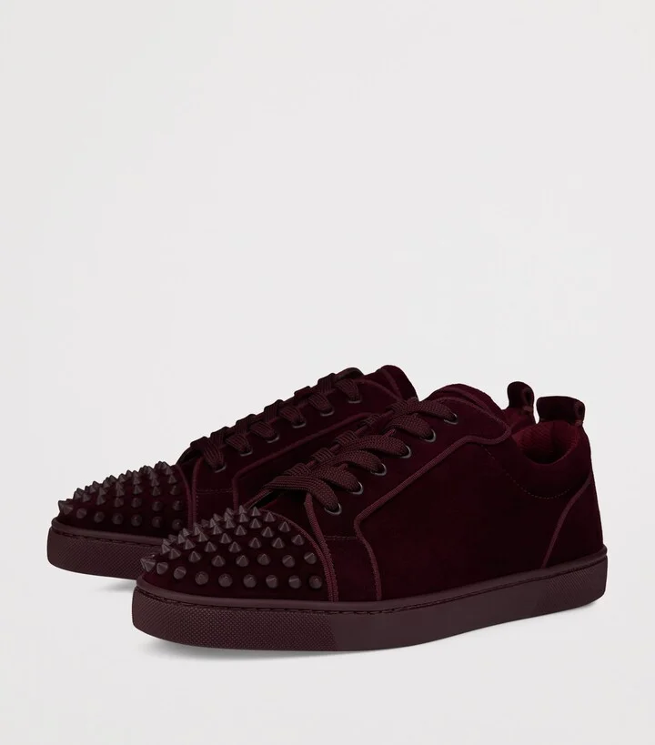 Christian Louboutin Louis Junior Spikes Suede Sneakers - Image 3
